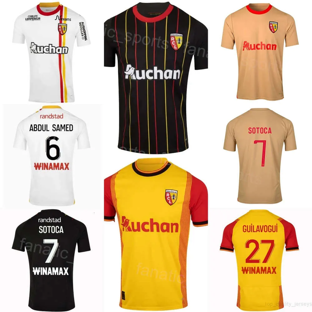 Mens Futebol RC Lens 6 ABDUL SAMED Jerseys 18 DIOUF 11 FULGINI 28 THOMASSON 24 GRADIT 3 MACHADO 27 GUILAVOGUI 7 SOTOCA 9 WAHI 4 DANSO 30 SAMBA Camisa de Futebol Kits 23 24 Clube