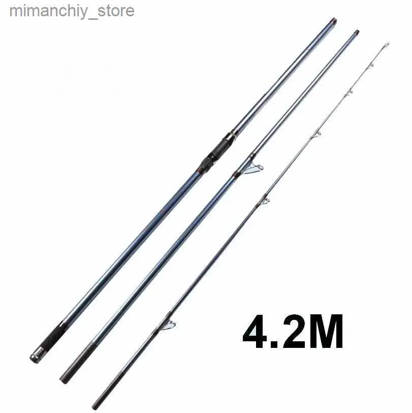 Лодочные удочки ZZ54 ZZ56 Fisherman CR Rings Hard 4,2M 557g Углеродное волокно SurfCasting SurfCasting Удочка для серфинга Диаметр приклада 3,2-23,5 мм Приманка 100-250 г VVV Q231031