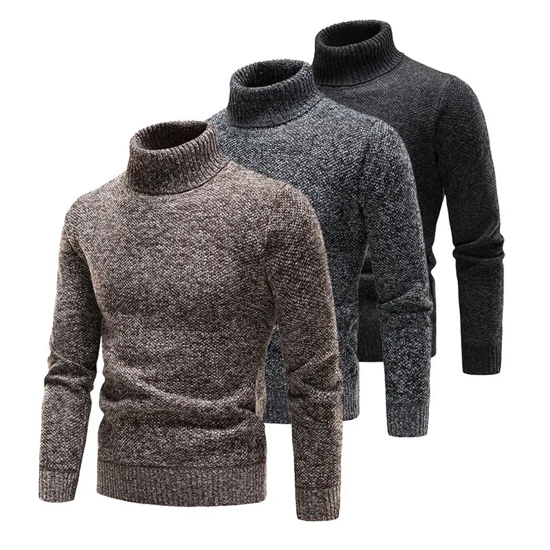 Chandails pour hommes Marque Hommes Pulls à col roulé et pulls Mode Pull tricoté Hiver Hommes Pull Homme Laine Casual Solide Vêtements 231030