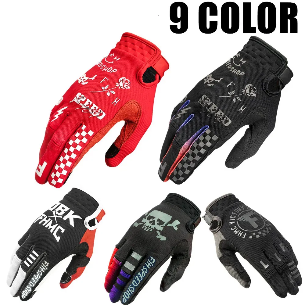 Велосипедные перчатки 2024 FH MX Red для мотокросса, езды на велосипеде, мотоцикла, MTB Racing, спортивные перчатки для велосипеда по бездорожью 231031