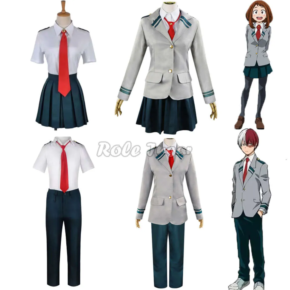 Костюм для косплея My Hero Academy для мужчин и женщин Midoriya Izuku Bakugou Katsuki Ochaco Uraraka, комплекты школьной формы, костюмы аниме