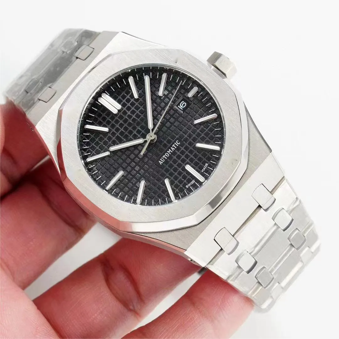 homem relógio de luxo designer relógio de alta qualidade relógio de carvalho casual montre automatique Ultra Glow pulseira de metal de aço inoxidável relógio esportivo relógio de luxo com caixa