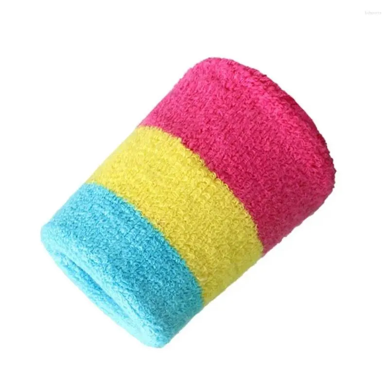 Wrist Support Striped Cotton Sports Sweatband Tennis Running Basketball Wristband Sport