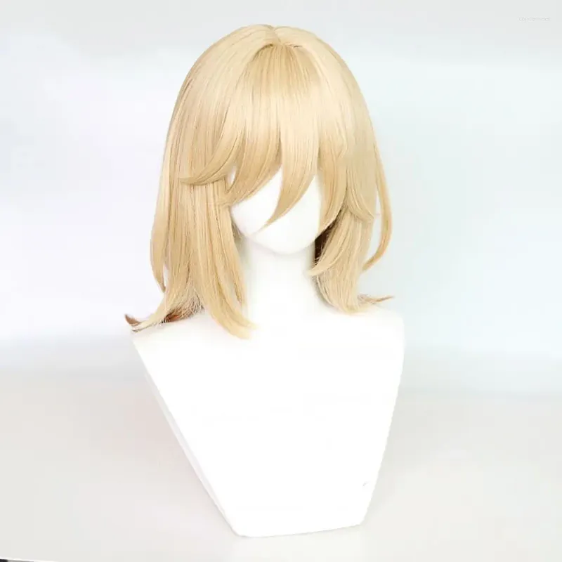 Party Supplies 50cm Cos Hair Wigs Linen Gold For Halloween