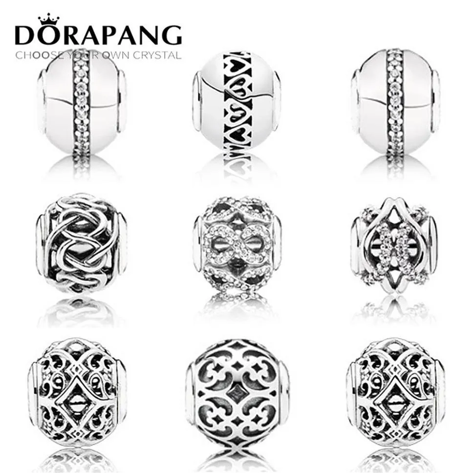 DORAPANG Die neue Charm-Perle aus 100 % 925er Sterlingsilber, ausgehöhltes Muster, Kollokation, DIY-Armband, Armband, Fabrik, Whole232G