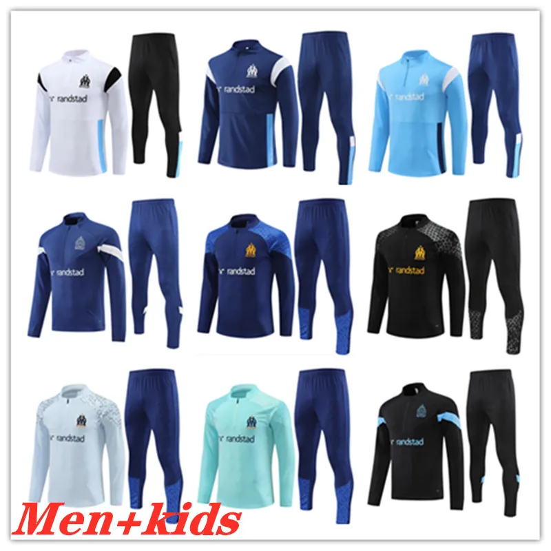 23 24 MILIK PAYET Marseilles survetement Training suit veste maillot 2023 2024 Olympique OM man kids Soccer tracksuits football jogging set sports