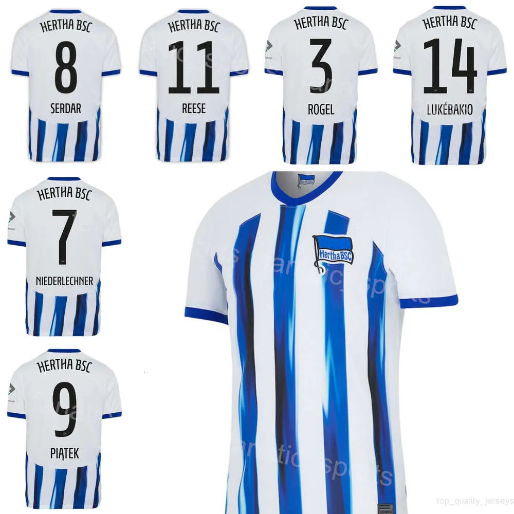 23-24 Soccer Hertha BSC Berlin 12 TJark Ernst Jerseys Club 9 Smail Prevljak 6 Michal Karbownik 11 Fabian Rees