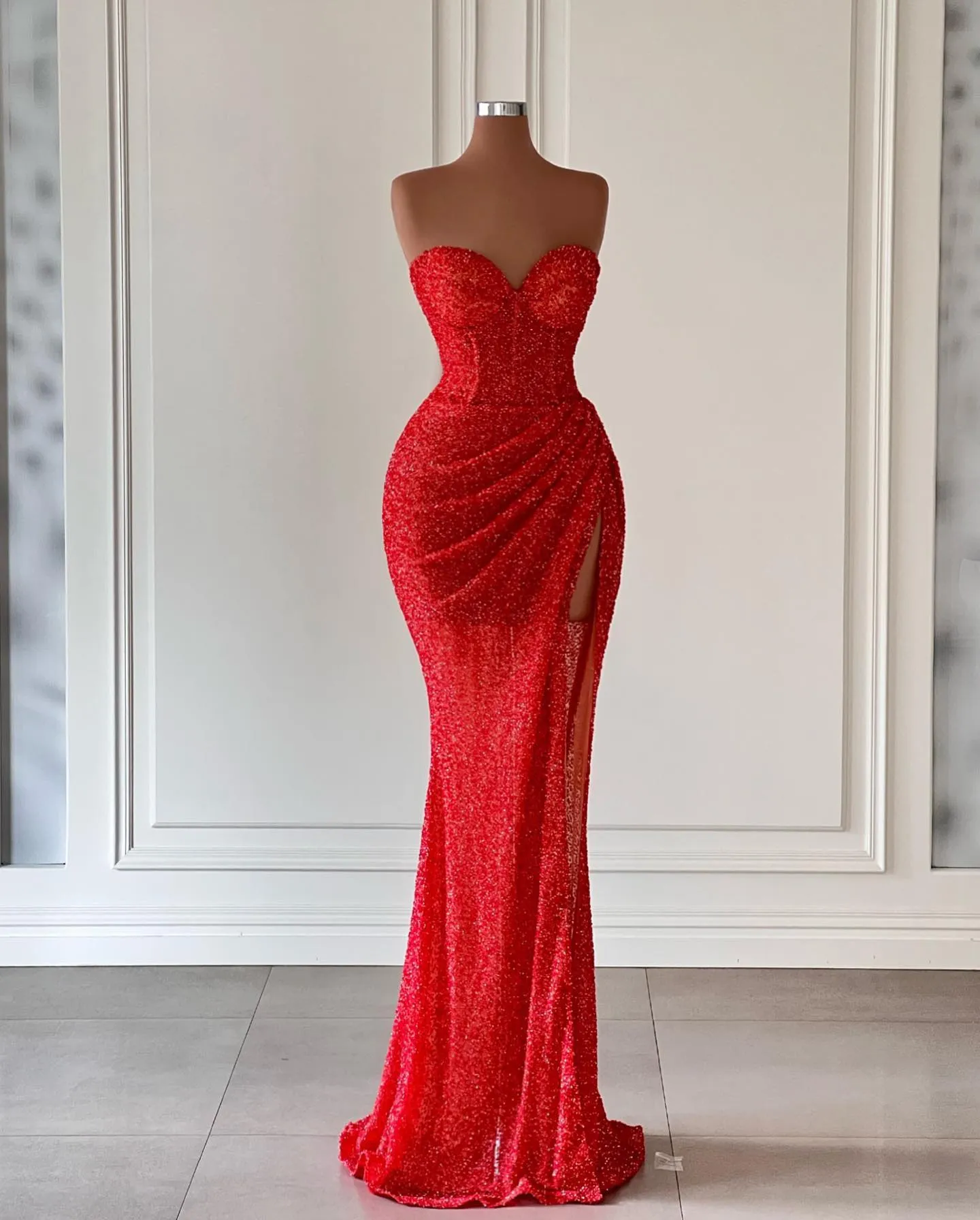 Red Sequins Mermaid Evening Dress,elegant Prom Gown, African Dress, Women  Outfit, Formal Gown, African Fashion, Red Dinner Gown,party Dress - Etsy