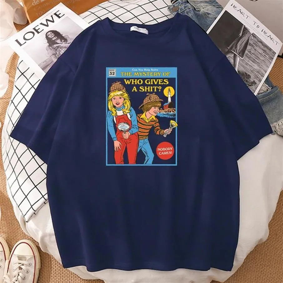 Koszulki męskie tajemnica tego, kto nie daje nikogo nie obchodzi kreatywne nadruki man t-shirt vintage tee ubrania ulica