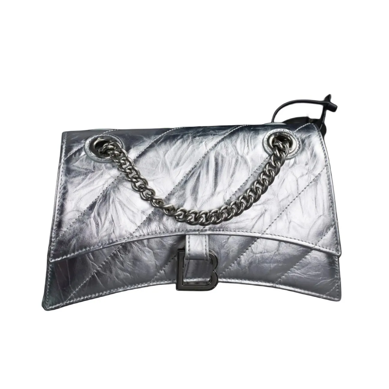 Topkwaliteit luxe zandloper designer tas schoudertassen handtassen onderarm tas modieuze dinertas cowhide tas gestreepte body tas crush ketting clausule okselzak