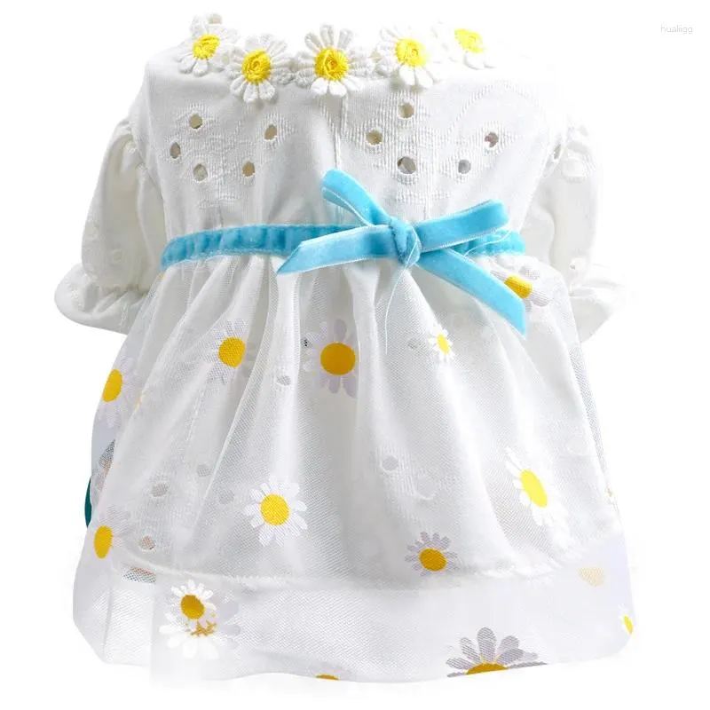 Abbigliamento per cani Pet Primavera ed estate Principessa Gonna a palloncino Vestiti Abiti vuoti con fiori Abiti Para Perritas