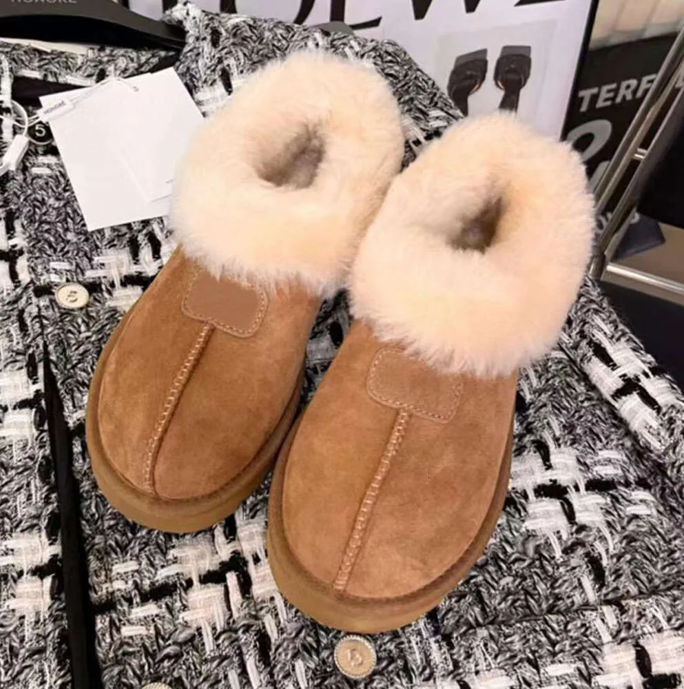 Vente en gros Ultra Mini Bottes Moutarde Seed Tazz Pantoufles Plateforme Australie Neige Designer Femme Semelle Épaisse En Cuir Véritable Moelleux Mules Chaud Bottines D'hiver mode