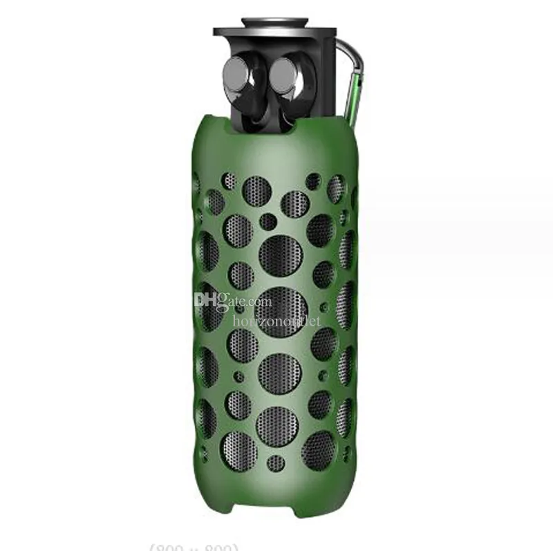 2 in 1 draadloze TWS-oortelefoon Bluetooth-luidspreker 1200 mAh batterij Touch-buitensporthoofdtelefoon Sterke bas-klankkast Draagbare luidsprekers Oordopjes Nieuw