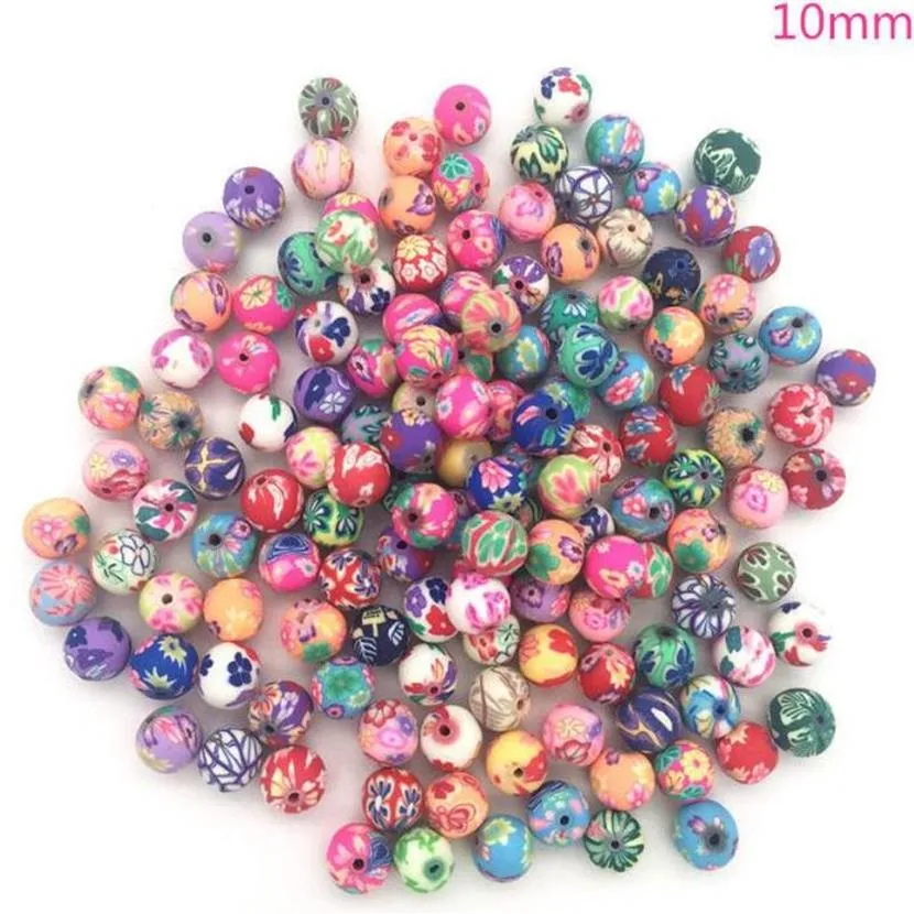 Polymer clay beads mixed color 10mm clay jewelry fittings clay loose beads Fit Bracelet Necklace 200pcs lot353S