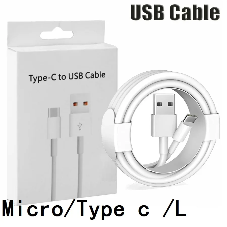 1M 3ft Type C Micro V8 5pin USB C Cable Cable Cable Cables for Samsung S20 S10 S22 S23 Xiaomi Huawei Phone مع Box