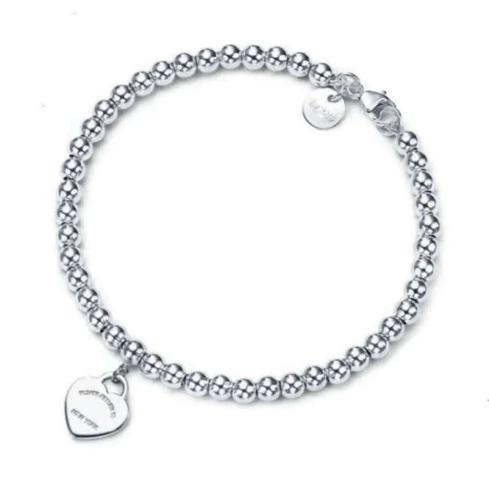 Modekettingen Damesarmbanden Tiff Bangle Liefde Hartvormige hanger Handketting Vrouwelijke Tiffanjewelry S925 Zilveren vriendin Handchains Damesarmband 8971