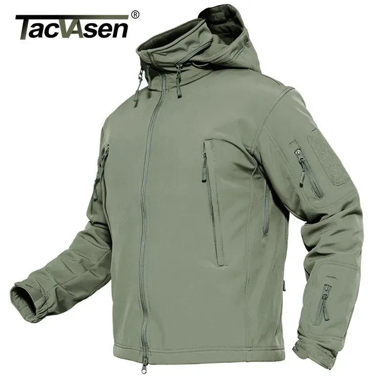 Vestes pour hommes TACVASEN hiver soft shell résistant à l'eau polaire doublé vestes hommes randonnée tactique imperméable veste manteau vêtements coupe-vent 231030