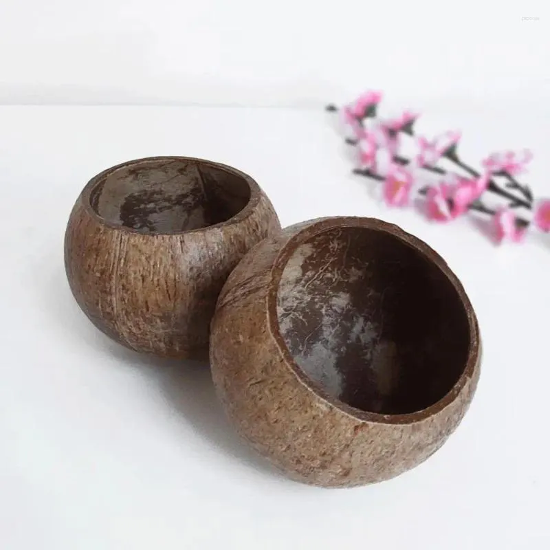Bowls Modern Candy Safe Coconut Shell Candle Holder Bowl Upstanding Eco-friendly Storage Po Props