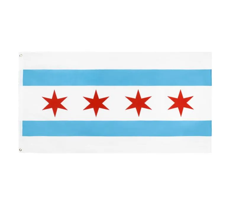 3 x 5 ft 90x150 cm US USA State Chicago Chicagoans flagga hela fabriken 6058558