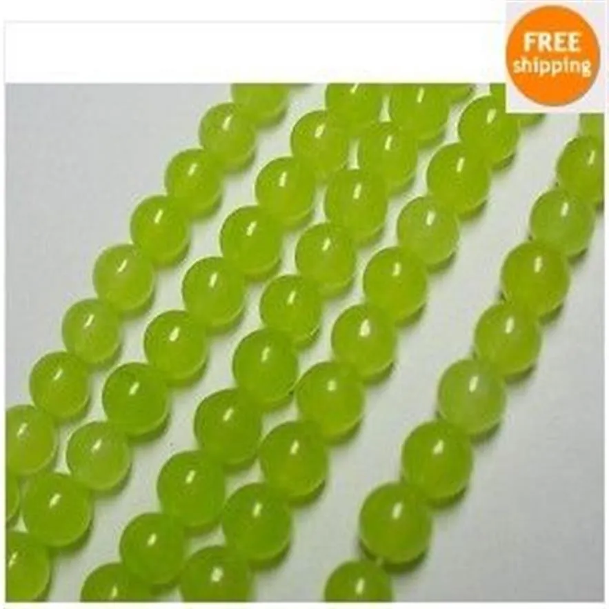 6 mm groene Peridot edelsteen ronde losse kraal 15''222T