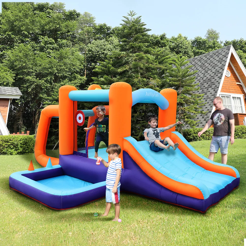 Château gonflable pour enfants, videur extérieur, maison de rebond, toboggan, enfants sautant avec souffleur, fosse à balles, maison de jeu intérieure et extérieure gonflable à vendre, jouets de parc, jeu amusant