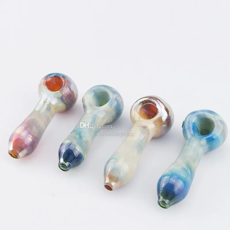 Chinafairprice Y279 Smoking Pipe About 4.1 Inches Special Color Tobacco Spoon Bowl Dab Rig Glass Pipes