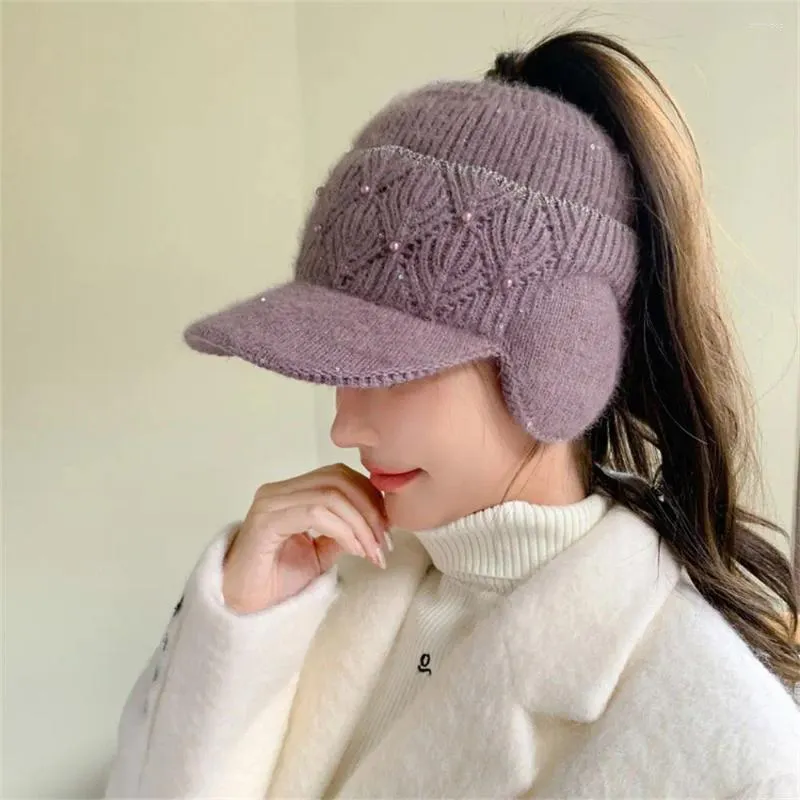 Ball Caps Warm Plush Hat Casual Soft Cold-proof Baseball Cap Windproof Solid Color Bonnet Autumn Winter