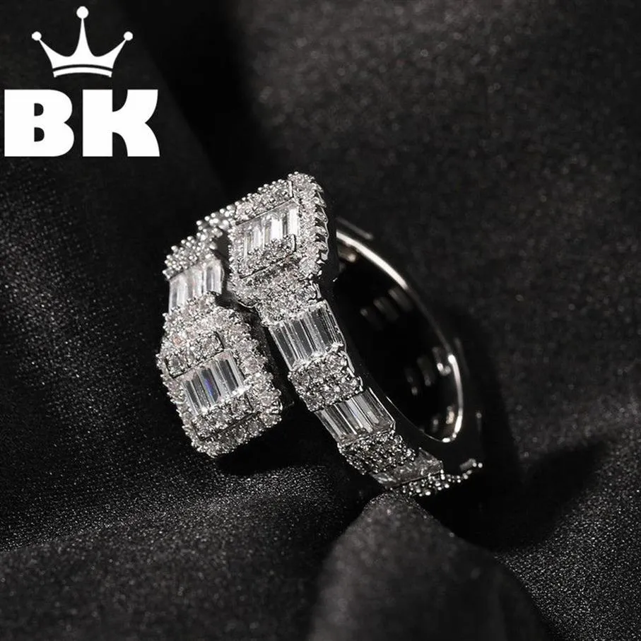 Hip Hop Men's's's's Adjutet Adjustable Custom Men Ring Famous Brand Iced Out Micro Pave CZ Punk Rap Bijoux Taille 220217223U