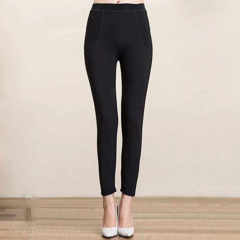 Solid Black Velvet Melina Pants With Elastic Waistband And Pocket Warm And  Comfortable For Autumn And Winter Ankle Slim Leggings In Size L From  Vintageclothing, $12.86