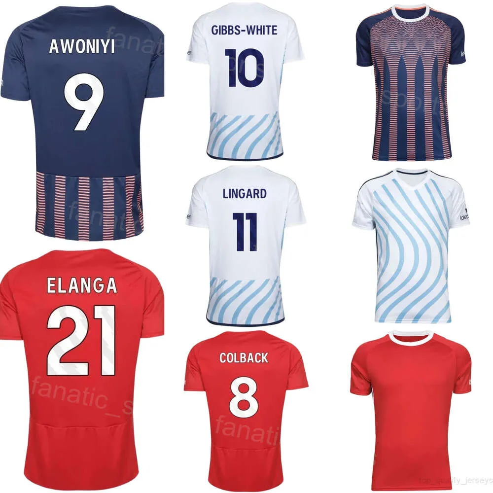 メンズ5マンガラサッカージャージ4ウォラル26マッケナ43アナ9 awoniyi 21 Elanga 11 Wood 30 Boly 10 Gibbs-White 24 Aurier Football Shirt Kits 2023-24 Club Nuodinghansenlin