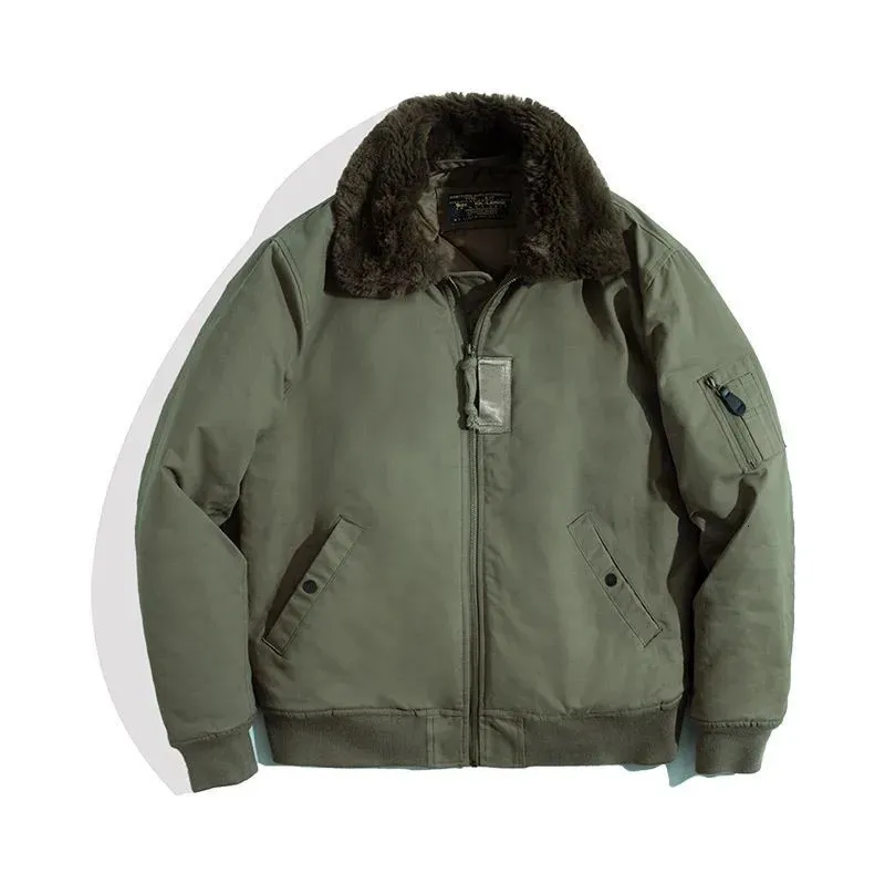 Męskie kurtki zimowe kurtki mężczyźni w wysokiej jakości ubranie pluszowe zagęszczenie haftowe klapy grube ciepły bombowiec 231030