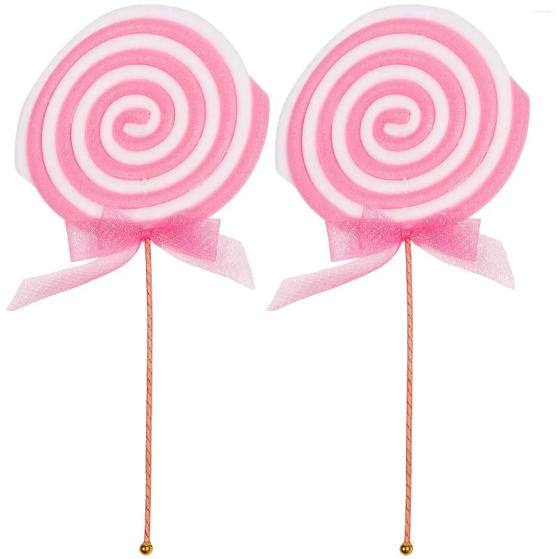 Party Decoration 2 Pcs Mint Lollipop Po Vase Flowers Simulation Props Foam Decorative Fake Models