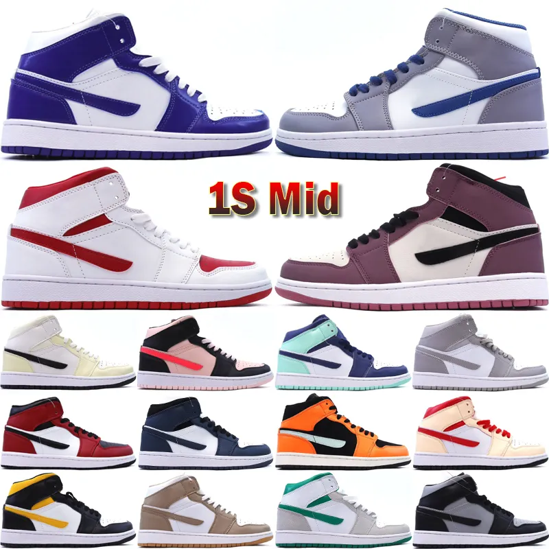 Jumpmans 1 1s Mid Herren Damen Basketballschuhe Klassisches Leder Designer Eisblau Grau Grün Mehrfarbig Syracuse Kentucky Outdoor Sneakers Größe 36-45