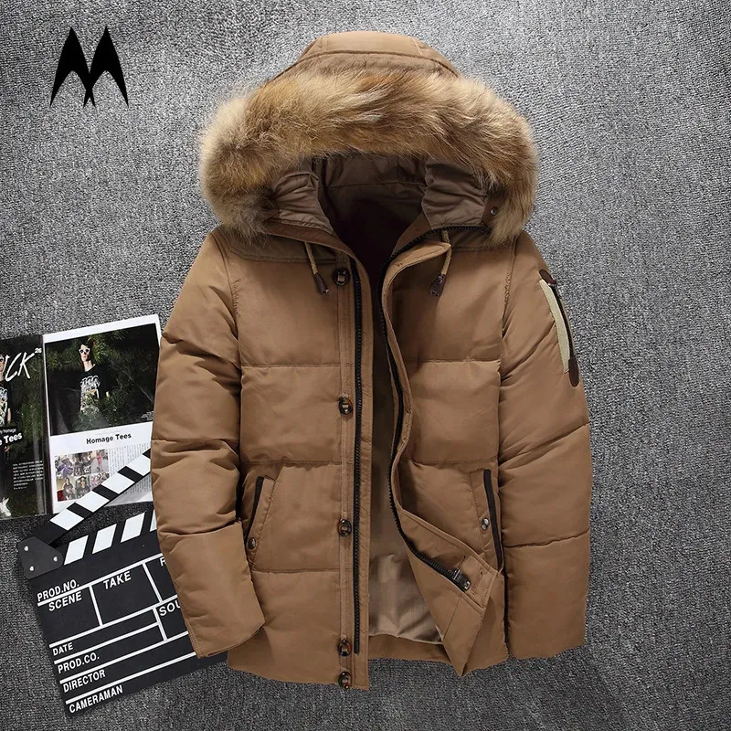 Parkas Pour Hommes Decontracte Doudoune Hommes Epais Col De Fourrure Parka Manteau Hiver Polaire Vers Le Bas Manteaux Hommes En Plein Air Chaud Parkas Mode Vetements 231031 4 610 DHgate