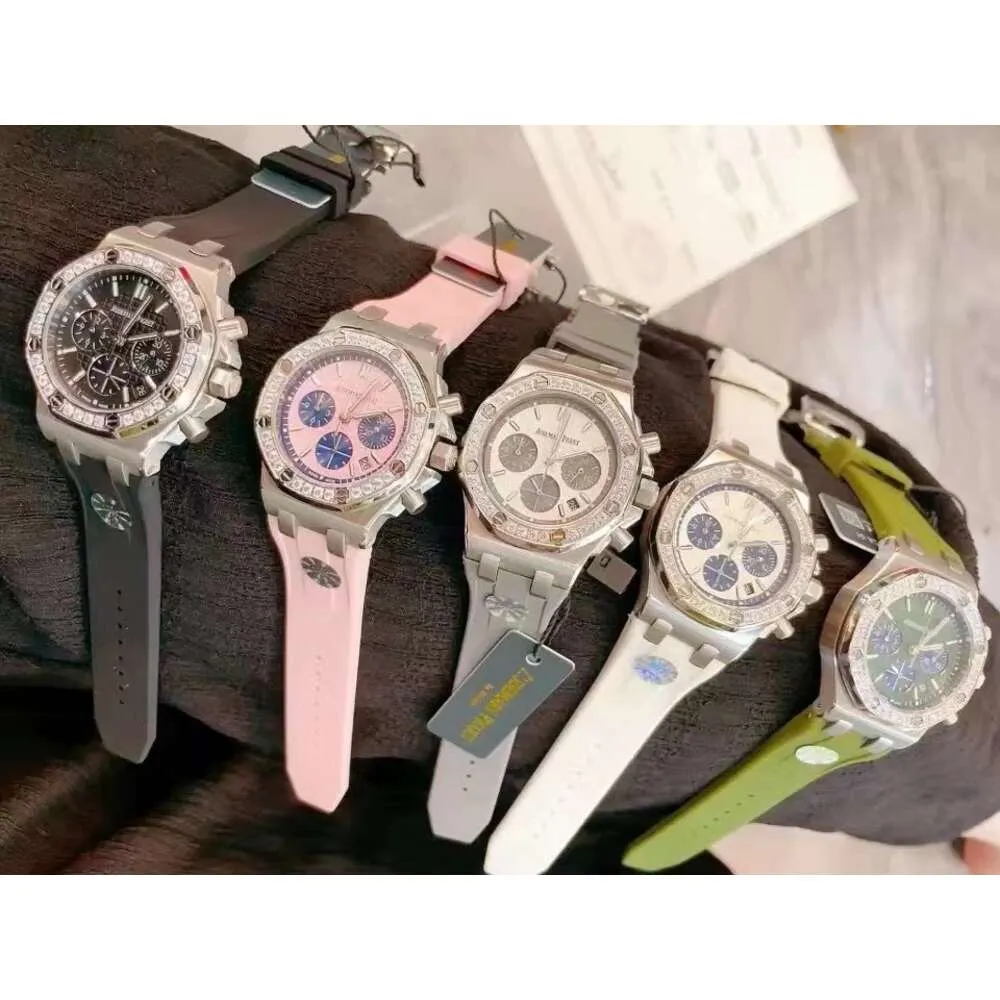 watch High quality aps luxury women watch luxury bust down ap watches with box JT09 fantastic diamonds bezel rubber strap fashion quartz uhr montre audmar luxe YRDC