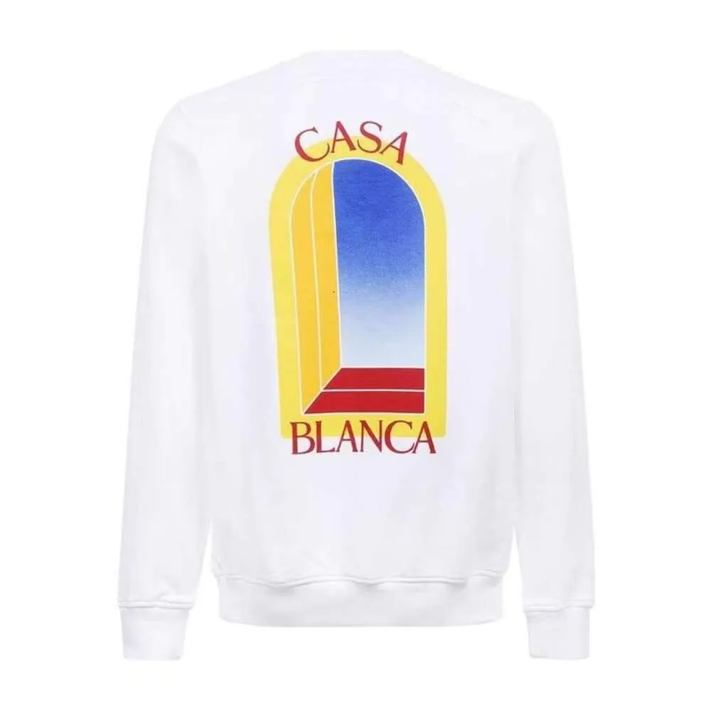 Casablanca 23AW Kapuzen-Designer-Sweatshirt, modisches Tide-Top für Männer und Frauen, lässig, vielseitig, Vintage-Druck, lockerer, schlanker Langarm-Hoodie, trendiger Casablanca-Pullover