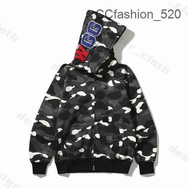 Bapes Suprem Hoodie Barato Atacado Sharks Hoodies para Full Zip Up Mens Womens Moda Homens Deisigners Preto Off White Homem Moletons Casuais de Alta Qualidade Bape EF5P