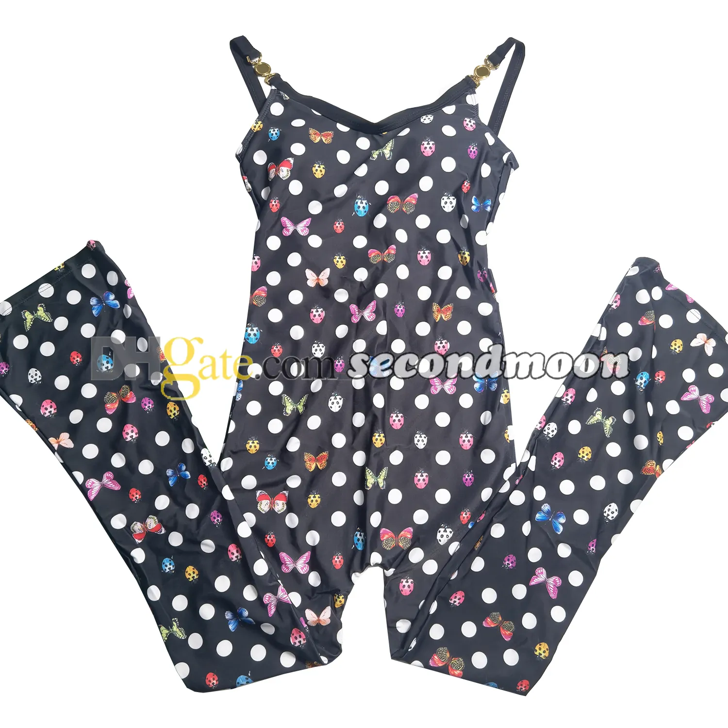 Butterfly Print Tracksuit Women Bodysuit Sportwear Sexy Backless Gym Wear Woman Summer Breathable Tracksuits