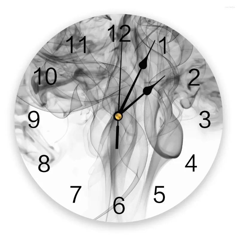 Настенные часы абстрактное искусство дым плакат часы современный дизайн украшение гостиной кухня немые часы домашний декор интерьера