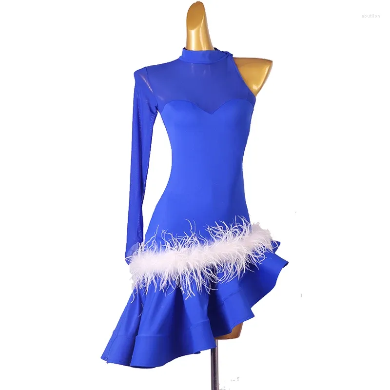 Stage Wear Latin Dance Dress Sexy Women's Party Performance Costume Ballroom Practice Prom Skirts Ladies Female Clothing Line Suit