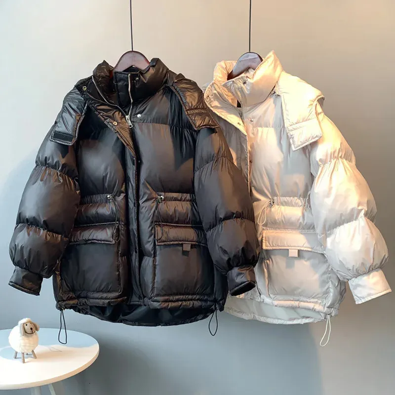 Damesjas Winter Verdikte warme jassen Vrouwelijke Casaco Feminino Parka 2023 Verstelbare taille Donsjack met capuchon en katoenen gewatteerde jas 231031