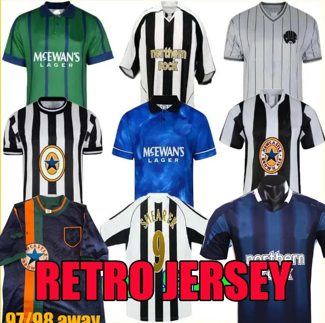 Newcastl E Retro Soccer Jerseys 21 22 Wilson 1984 1986 1988 1994 1995 96 97 98 99 2004 05 2006 Magpies Batty Asprilla Shearer United Classic Football Shirt