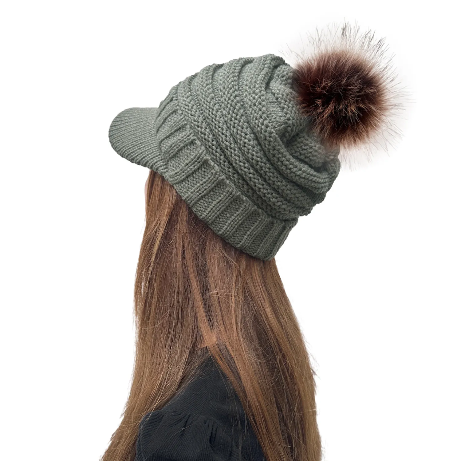 Vrouw Wollen Hoed Winter Warm Pom Paardenstaart Mutsen Gebreide Hoeden 5 Kleuren Home Fashion Volwassen Hiphop Paardenstaart Hoed Pet