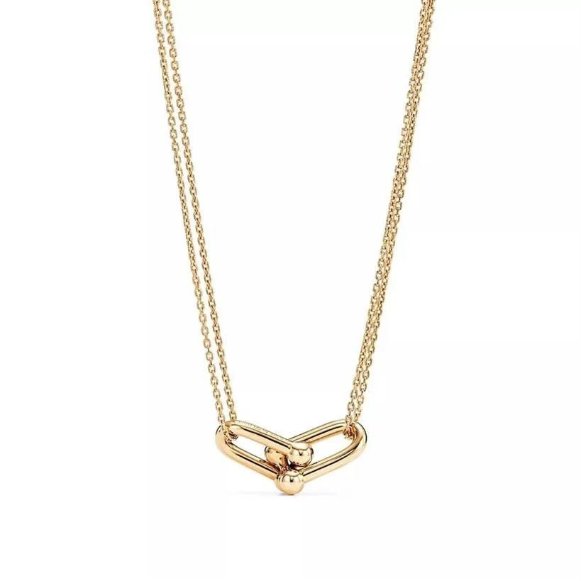 Lyxdesigner hästsko halsband kvinnlig rostfritt stål mode enkla parkedjor halsband charm smycken present girl accessorie1849