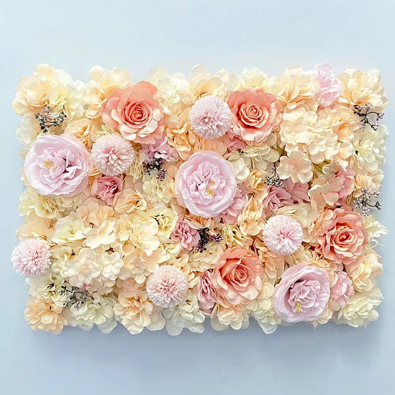 Forniture di nozze decorazione di sfondo Muro di fiori di simulazione di plastica di fiori di seta di peonia di rosa ortensia