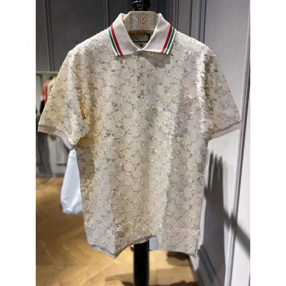 koszulka polo Summer Short Sleved Tshirt Designer koszulki g jacquard biznesowe koszulę męską bawełnianą koszulkę pullover