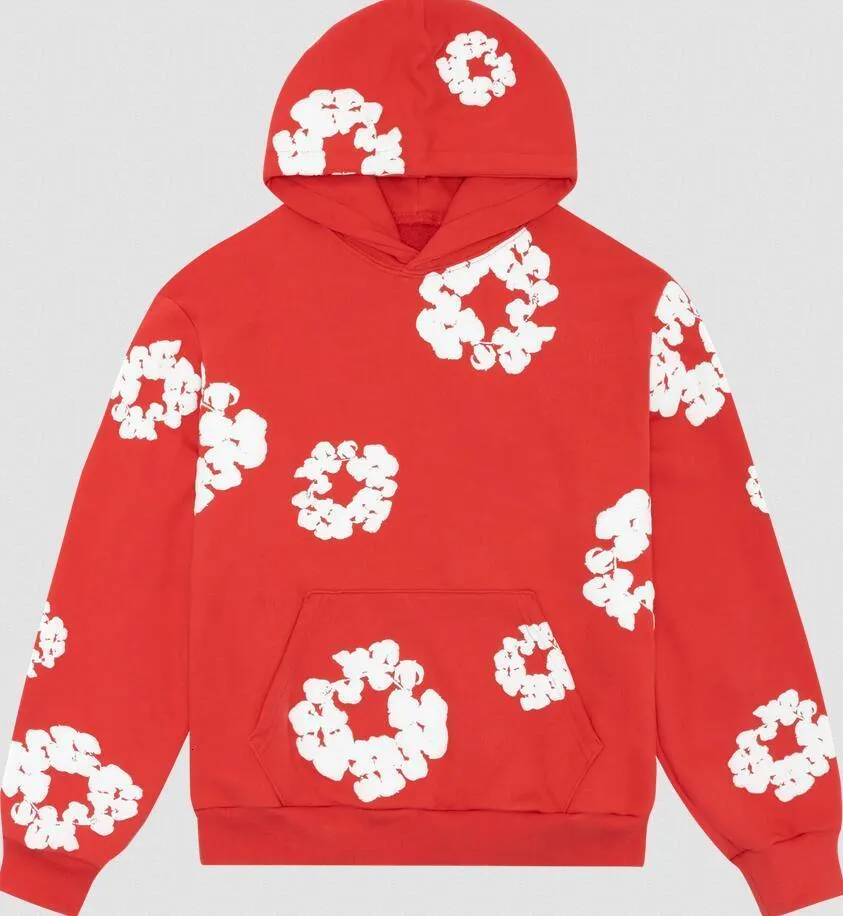 Mens Denim Designer Wanakome Hoodie Pullover With Tears Foam
