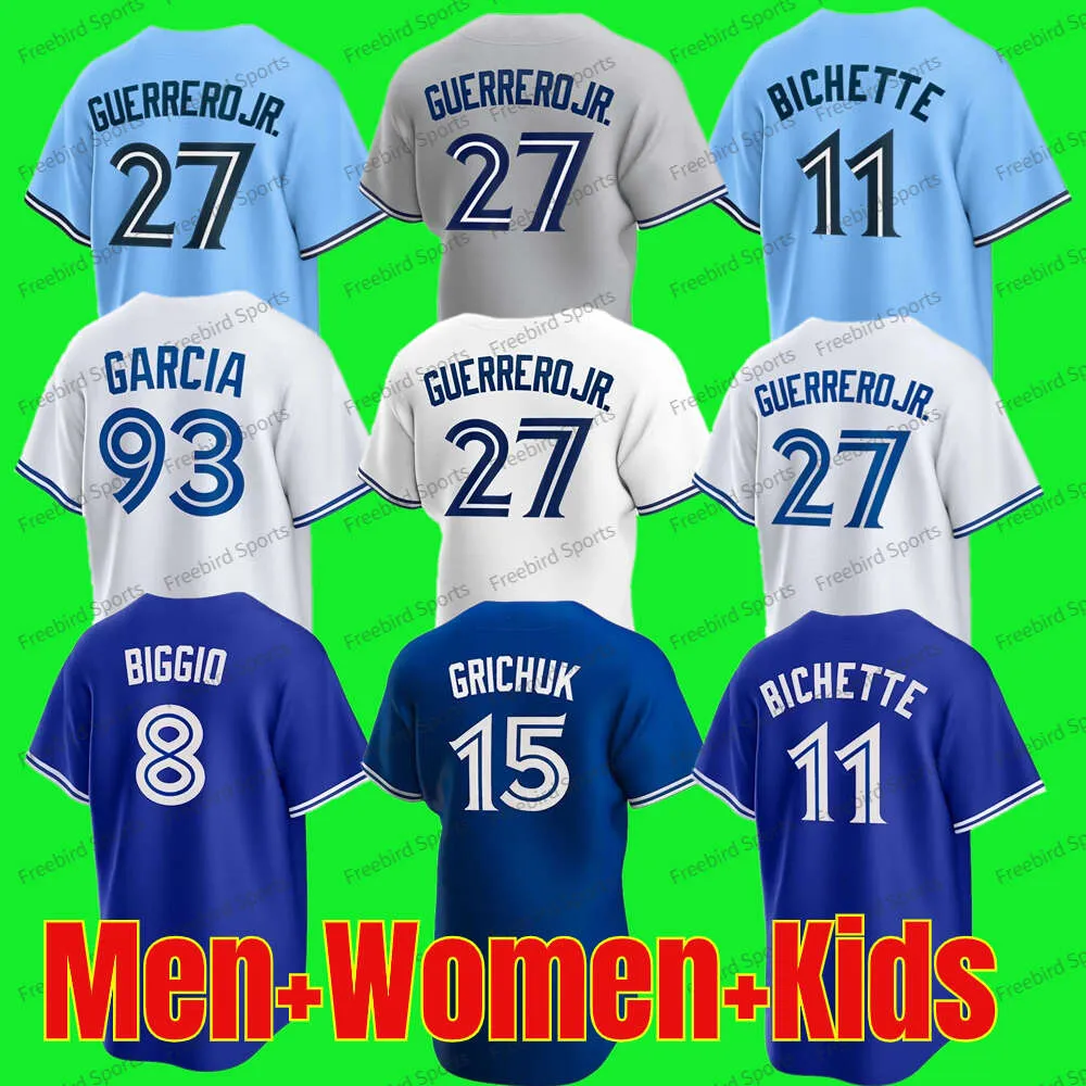 11 maillots de baseball Bo Bichette 27 Vladimir Guerrero Jr. Romano Kevin Kiermaier 30 Alejandro Kirk Yimi Garcia 63 Junior Fernandez Chad Green 26 Matt Chapman personnalisé