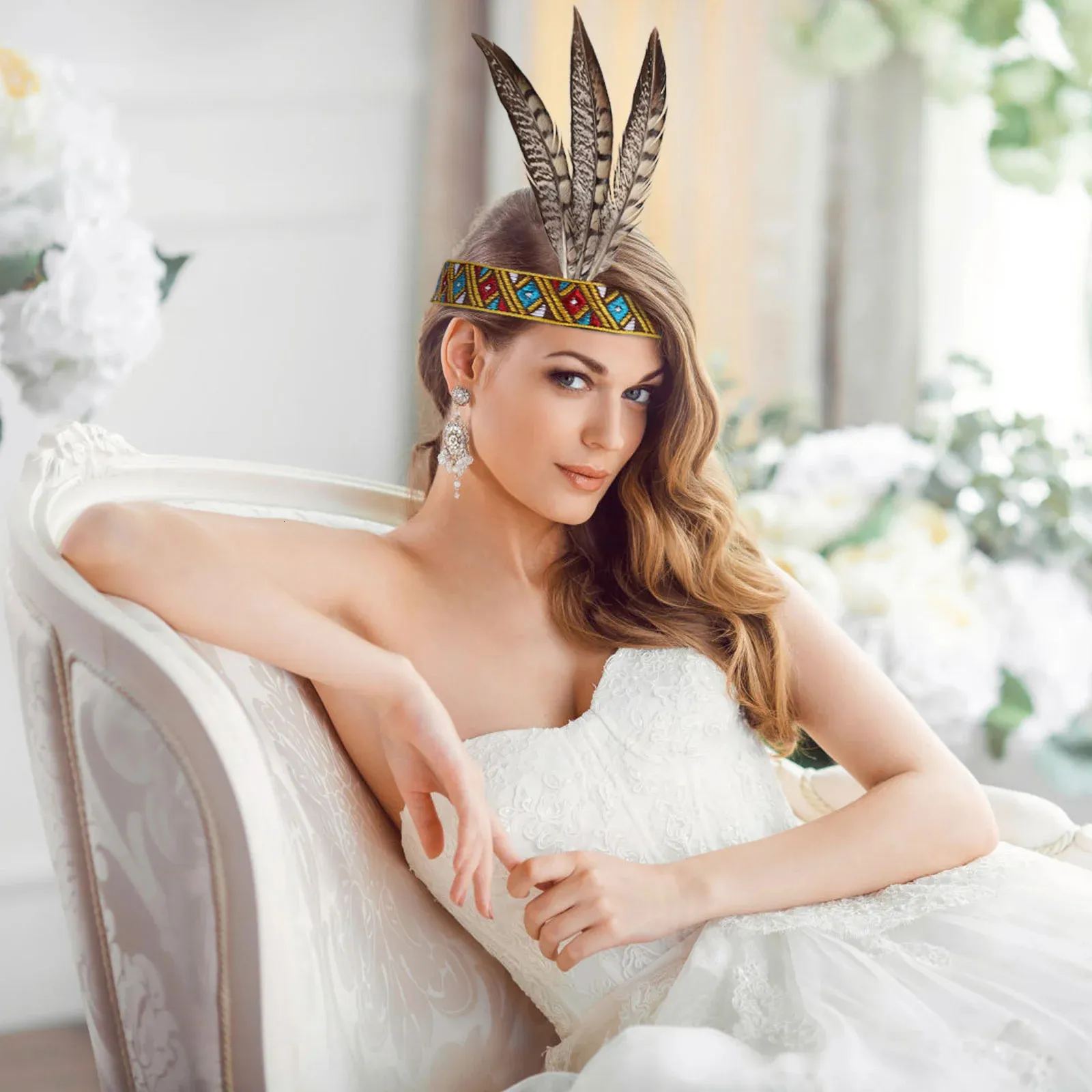 Flapper Headband Hair Accessory with Bead Decoration for 
