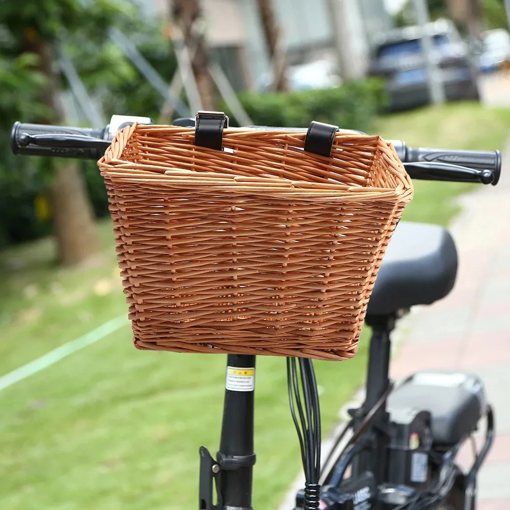 Wicker bike panniers sale